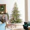 Glitzhome® 7.5ft Pre-Lit Green Full Fir Artificial Christmas Tree, Multicolor LED Lights
